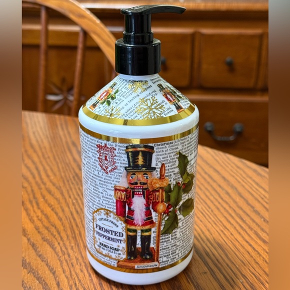 Other - Vintage Press Frosted Peppermint Hand Soap Nutcracker Christmas New